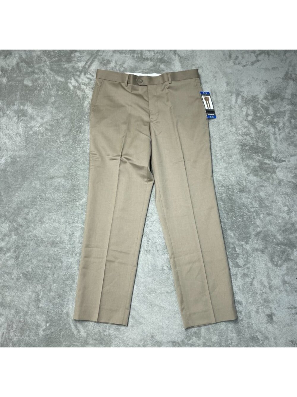 JB Britches Men's Size 36 x 30 Tan Wool Blend Flat Front Dress Pants e1704
